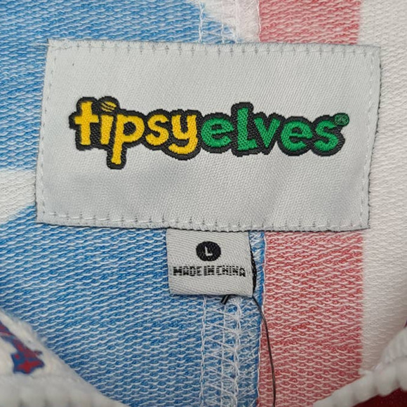 Tipsy Elves  Short Sleeve Jumpsuit 4th of July Romper MSRP $70 Men's L - Picture 8 of 10